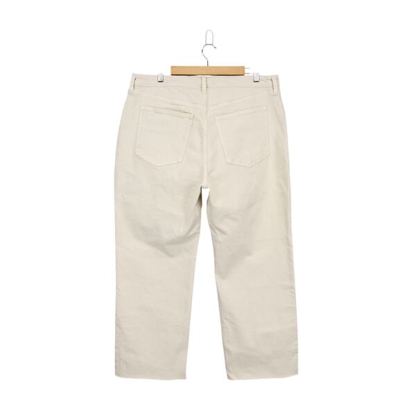 Abercrombie & Fitch Curve Love High Rise 90s Relaxed Jean Raw Hem Bone 34S NWT - Picture 7 of 9